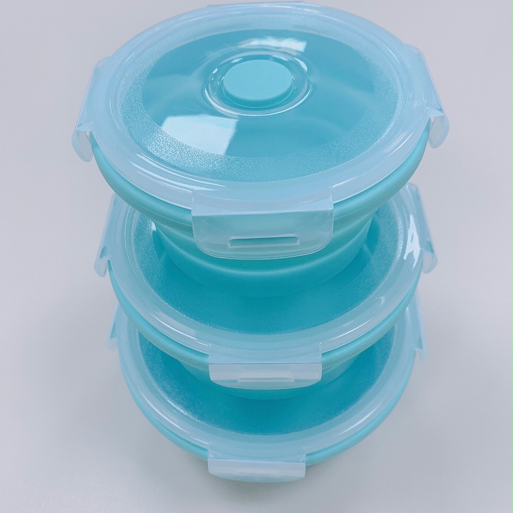 矽(guī)膠廚具-圓形矽膠折疊碗-定製廠家-伊人在线视频 矽膠廚具