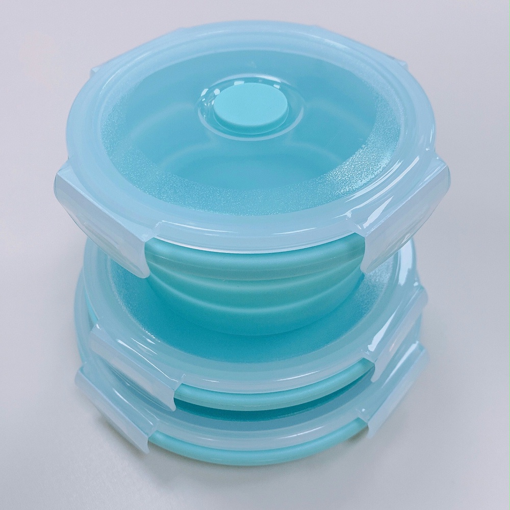 矽(guī)膠廚具-圓形矽膠折疊(dié)碗-定製廠家-伊人在线视频 矽膠廚具