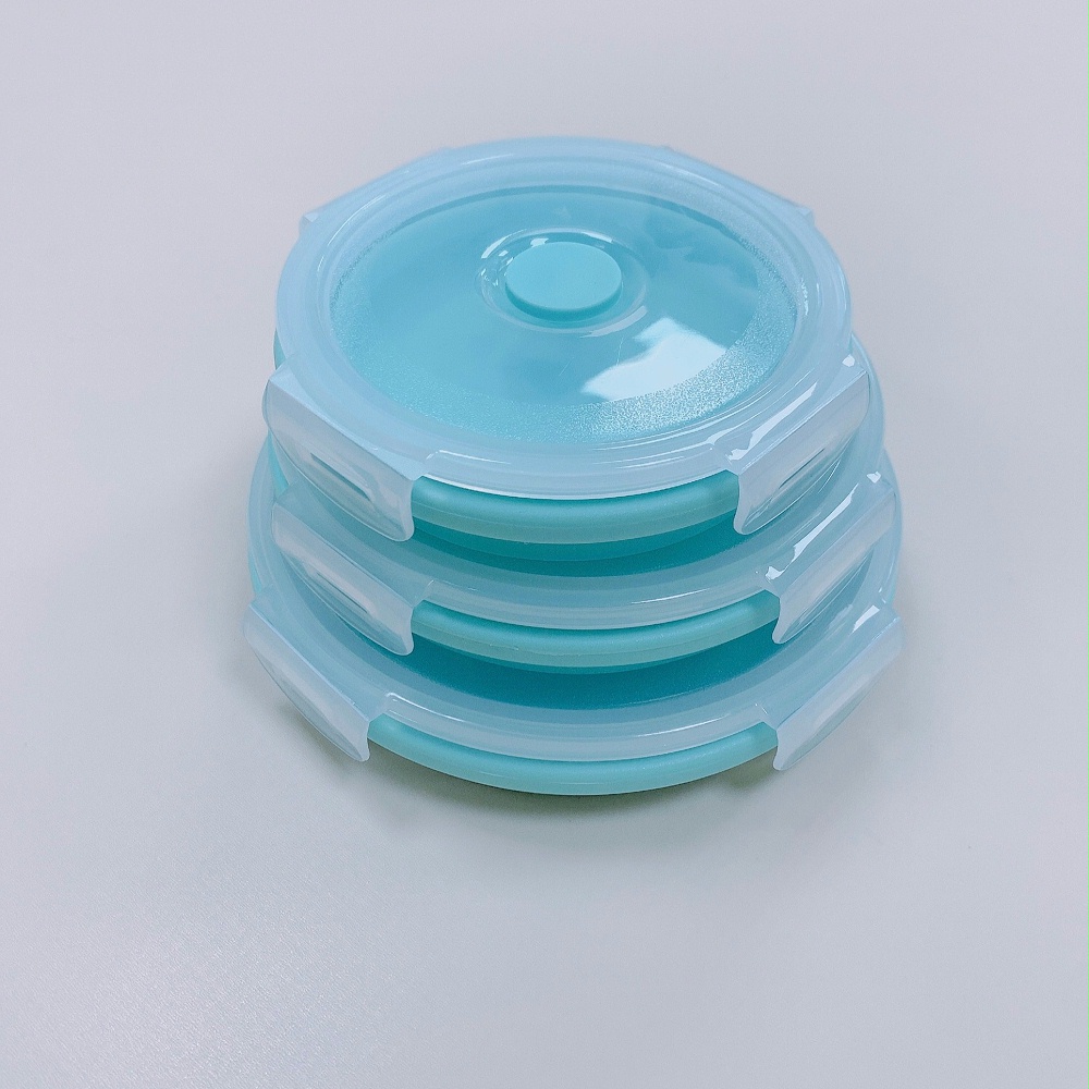 矽膠廚具-圓形矽膠折疊碗-定製廠家-根(gēn)源 矽膠廚具