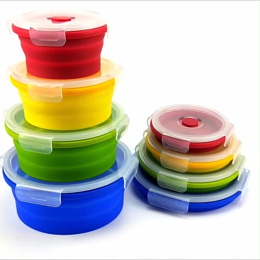 矽膠折疊(dié)保鮮盒 矽膠折疊碗生產廠家